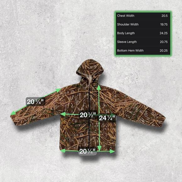★ Realtree Camo Thick Insulated Hunting Hooded Full-Zip Jacket ★ - Picture 6 of 7